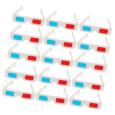 OSALADI 60pcs Glasses for Home Movies Paper Anaglyph Glasses Non-Toxic Comfortable Share Friends Family