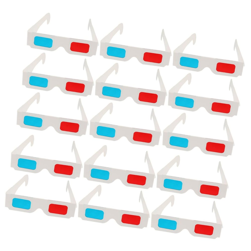 OSALADI 60pcs Glasses for Home Movies Paper Anaglyph Glasses Non-Toxic Comfortable Share Friends Family