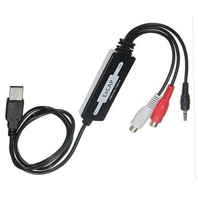 OUNONA USB Recorder for Vinyl Turntable Cassette Tape Audio Adapter Convert to Wav Plug and Play
