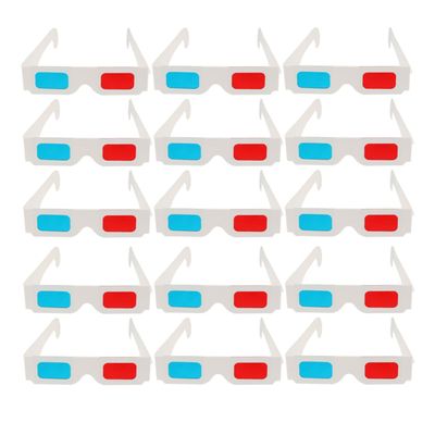 Gadpiparty 60pcs for Movies Anaglyph Eyewear for Viewing Magazines Photos and Films