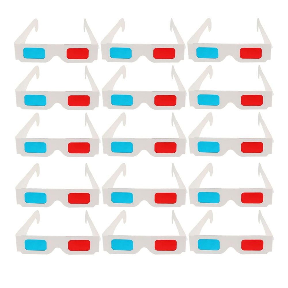 Gadpiparty 60pcs for Movies Anaglyph Eyewear for Viewing Magazines Photos and Films