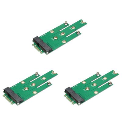 Bloepum 3X Msata Mini PCI-E 3.0 Ssd to Ngff M.2 B Key Interface Adapter Card