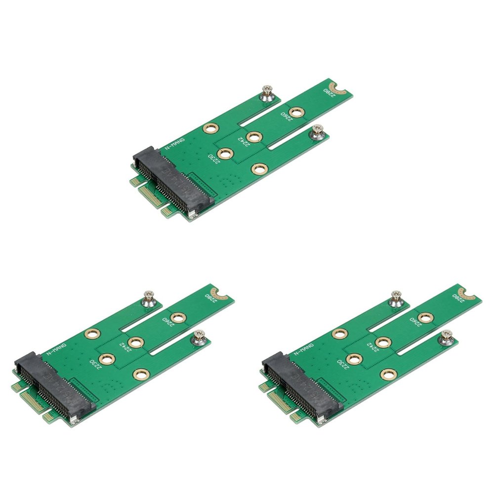 Bloepum 3X Msata Mini PCI-E 3.0 Ssd to Ngff M.2 B Key Interface Adapter Card
