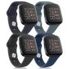 4 Pack Silicone Bands Compatible with Fitbit Versa 2 / Versa Band/Lite/SE, Classic Soft Straps Replacement Sport Wristbands for Women Men (4Pack I) view 1