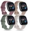 4 PACK Bands Compatible with Fitbit Versa 4 & 3 Bands/Sense 2 / Sense Band Women Men, Classic Soft Straps for Fitbit Versa 4 / Versa 3 /Sense 2 / Sense Smart Watch (Small,4 Pack G) view 1