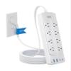 2 Prong Power Strip, Yozisital 2 Prong to 3 Prong Outlet Adapter, 5FT Extension Cord with Polarized Plug, 1200J Surge Protector, 8 AC Outlets & 4 USB, Wall Mountable, Ideal for Non-Grounded Outlets view 1