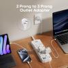 2 Prong Power Strip, Yozisital 2 Prong to 3 Prong Outlet Adapter, 5FT Extension Cord with Polarized Plug, 1200J Surge Protector, 8 AC Outlets & 4 USB, Wall Mountable, Ideal for Non-Grounded Outlets view 2