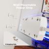 2 Prong Power Strip, Yozisital 2 Prong to 3 Prong Outlet Adapter, 5FT Extension Cord with Polarized Plug, 1200J Surge Protector, 8 AC Outlets & 4 USB, Wall Mountable, Ideal for Non-Grounded Outlets view 4
