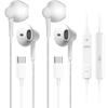2 Pack USB C Headphones for iPhone 15 Earbuds Type C Wired Earphones with Mic & Remote Control Noise Cancelling for iPhone 16 pro, iPad Pro, Galaxy S23/S22/S21/S20/Ultra Note 10/20, Pixel 7/6/6a/5/4 view 1