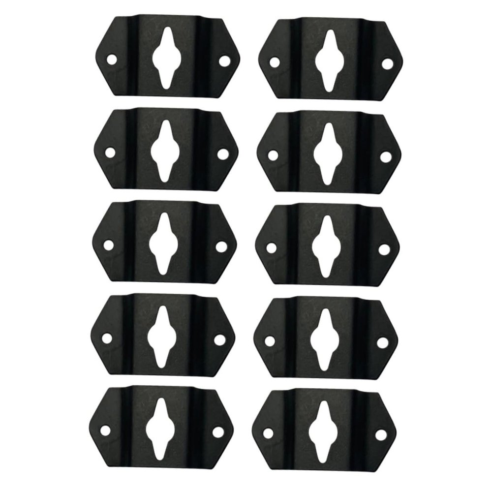 Holibanna 10pcs Iron Speaker Hanger Bracket Durable Audio Speaker Hook with Mounting Screws for Surround Sound Installation Easy to Use Wall Mount Bracket
