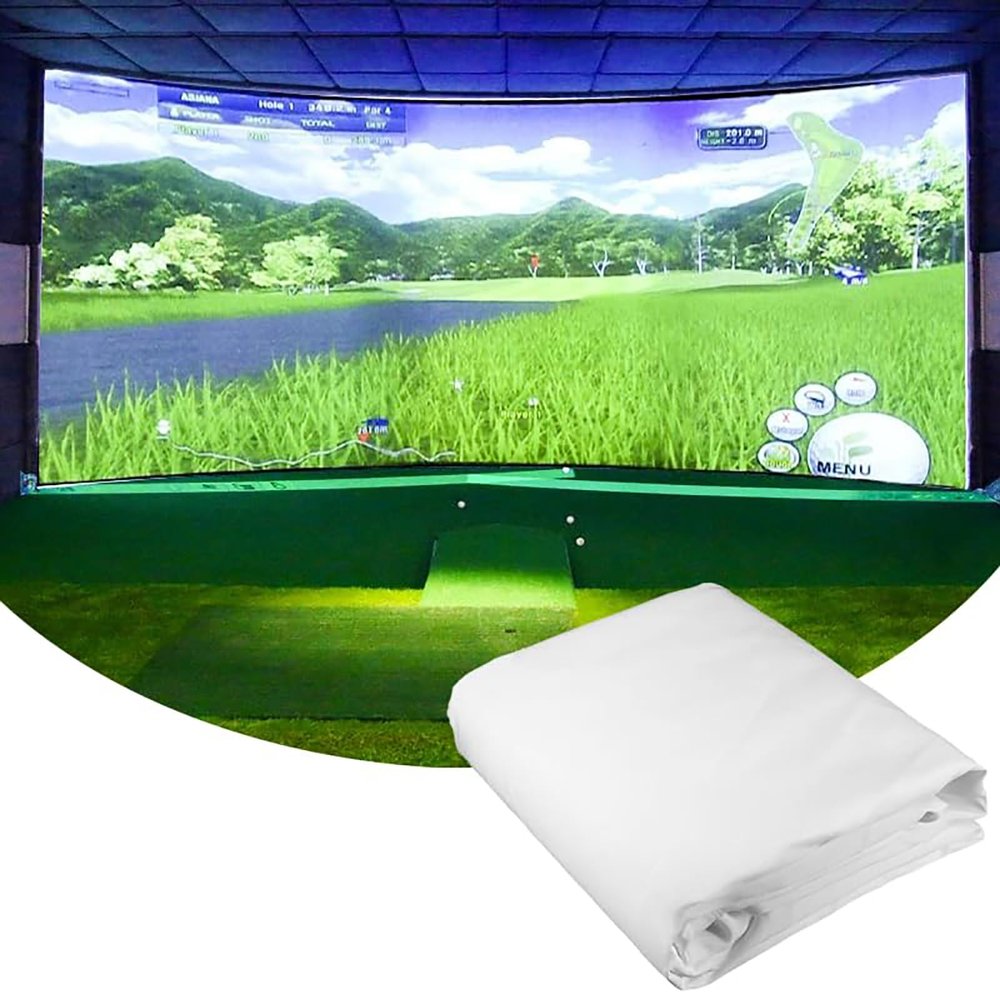 Golf Simulator Impact Screen, Projection Screen for Golf Training, Antiimpact Sound Cancelling Curtains, for Backyard Tee Shots and Chipping, Home Golf Swing Training