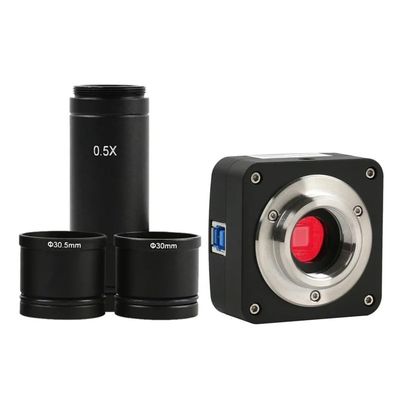 Lab Microscope Accessories USB 3.0 10mp 5.1mp USB Industrial Electronic Digital C Mount Video Microscope Camera + 0.5X C Mount Adapter Lens 23.2mm(10mp)