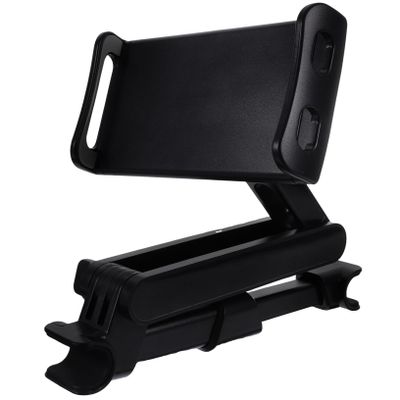 Angoily Car Tablet Holder for Headrest Adjustable and Cell Phone Cradle Rotation Easy Installation for Backseat Use Compatible Tablets and Smartphones
