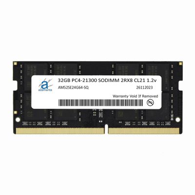 Adamanta 32GB (1x32GB) Compatible for Dell Precision 3240, 3540, 3551, 3560, 7540, 7550 Laptop DDR4 2666MHz PC4-21300 SODIMM 2Rx8 CL19 1.2v Notebook Memory Module Upgrade RAM