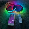 FIJVKNXY 2PCS 8" RGB Chasing LED Speaker Rings APP Remote Control view 1