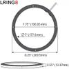 FIJVKNXY 2PCS 8" RGB Chasing LED Speaker Rings APP Remote Control view 2
