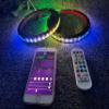 FIJVKNXY 2PCS 8" RGB Chasing LED Speaker Rings APP Remote Control view 4