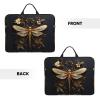 14in Gold Exquisite Dragonfly Print Laptop Case Sleeve Bag  Shock-Resistant Padded Interior, Perfect for Business and Daily Commute view 3