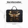 14in Gold Exquisite Dragonfly Print Laptop Case Sleeve Bag  Shock-Resistant Padded Interior, Perfect for Business and Daily Commute view 4