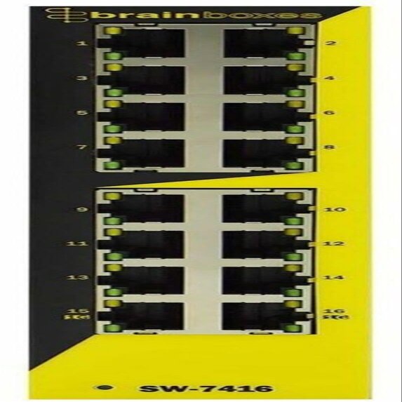Industrial 14x 10/100 & 2x 1G Ethernet Switch by Brainboxes