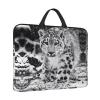 14in Laptop Case Sleeve Bag  Snow Leopard Full Print Design, Ideal for Business Travel and Daily Commute view 2