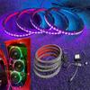 4PCS 6.5" Chasing Car LED Speaker Ring Light Colors Shift Coxial Lights view 1