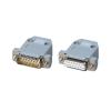 DB9 DB15 DB25 Pin Serial Port Connector Female Male Shell Socket Metal Plug Head 2 Rows Copper COM Adapter RS232 DP Joint(DB9 pin-Metal,Male Insert) view 3