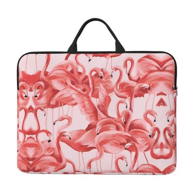 14in Laptop Case Sleeve Bag Flamingo Full Print Design, Ideal for Business Travel and Daily Commute