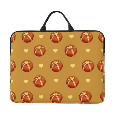14in Buttered Bread Print Laptop Case Sleeve Bag - Travel-Friendly Accessory for Business, and Everyday Use
