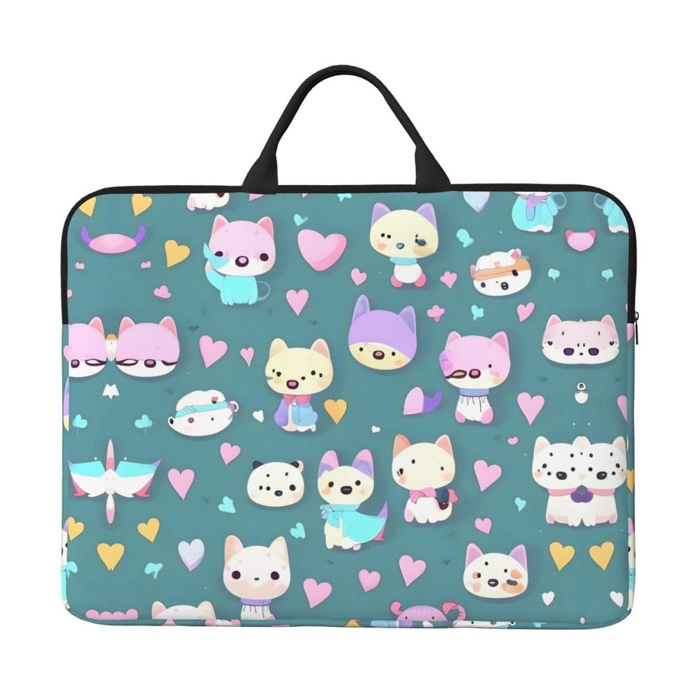 14in Cute Little Fox Print Laptop Case Sleeve Bag - Travel-Friendly Accessory for Business, and Everyday Use