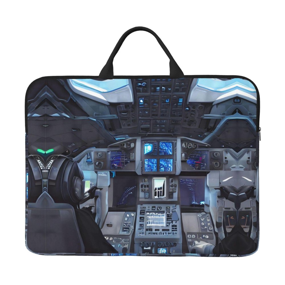 14in Cabin of The Future Print Laptop Case Sleeve Bag Shock-Resistant Padded Interior, Perfect for Business and Daily Commute