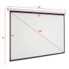 100'' Projector Screen, 4:3 Auto-Locking Portable Projection Screen with Remote Control, Roll Down Ceiling Projector Screens for Home, Party, Office, Outdoor, Indoor, White (80" W x 60" H) view 2