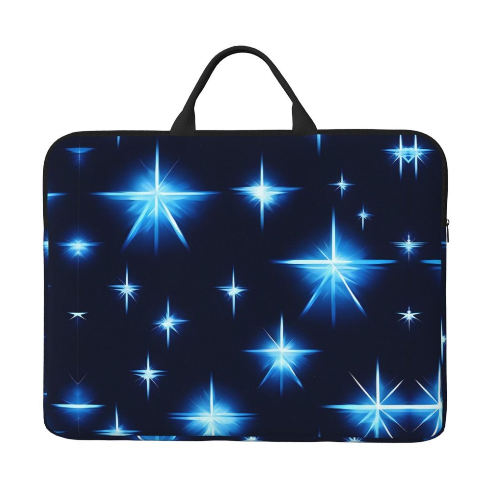 14in Cartoon blue star Print Laptop Case Sleeve Bag  Shock-Resistant Padded Interior, Perfect for Business and Daily Commute