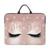 14in Rose Gold Eyelashes Print Laptop Case Sleeve Bag  Shock-Resistant Padded Interior, Perfect for Business and Daily Commute view 1