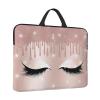 14in Rose Gold Eyelashes Print Laptop Case Sleeve Bag  Shock-Resistant Padded Interior, Perfect for Business and Daily Commute view 2