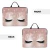 14in Rose Gold Eyelashes Print Laptop Case Sleeve Bag  Shock-Resistant Padded Interior, Perfect for Business and Daily Commute view 3