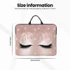 14in Rose Gold Eyelashes Print Laptop Case Sleeve Bag  Shock-Resistant Padded Interior, Perfect for Business and Daily Commute view 4