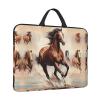 14in Prancing Brown Horse Print Laptop Case Sleeve Bag  Shock-Resistant Padded Interior, Perfect for Business and Daily Commute view 2