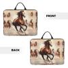 14in Prancing Brown Horse Print Laptop Case Sleeve Bag  Shock-Resistant Padded Interior, Perfect for Business and Daily Commute view 3