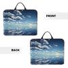 14in Blue Sky and White Clouds Print Laptop Case Sleeve Bag - Travel-Friendly Accessory for Business, and Everyday Use view 3