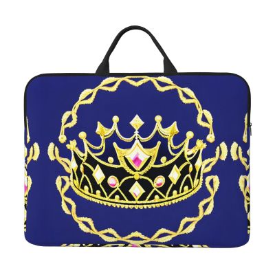 14in Fantasy Tiara Print Laptop Case Sleeve Bag Shock-Resistant Padded Interior, Perfect for Business and Daily Commute
