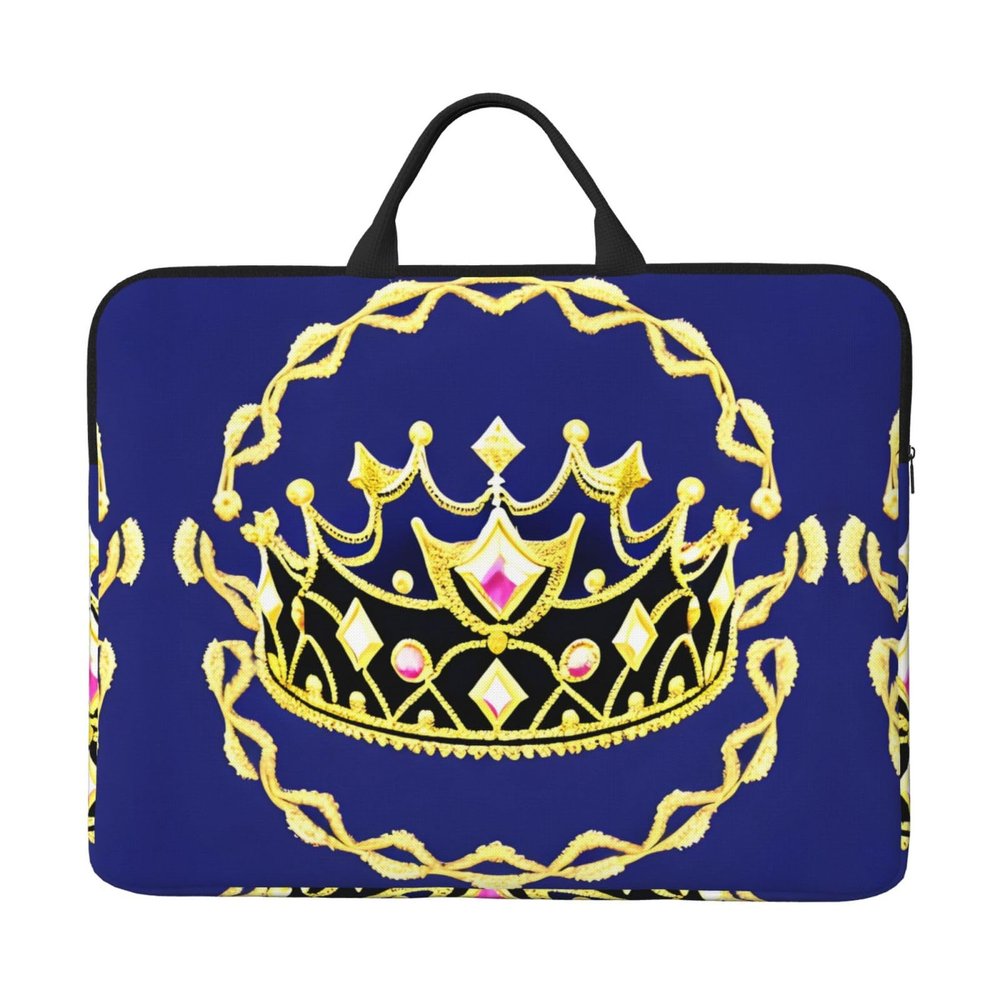 14in Fantasy Tiara Print Laptop Case Sleeve Bag  Shock-Resistant Padded Interior, Perfect for Business and Daily Commute