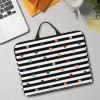 14in Laptop Case Sleeve Bag  Rainbow Polka Dot Stripe Black and White Full Print Design, Ideal for Business Travel and Daily Commute view 3
