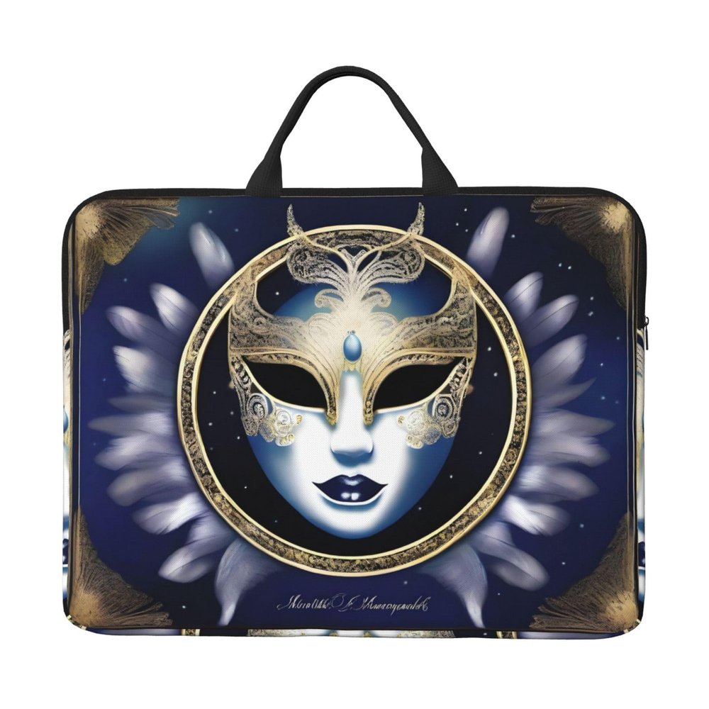 14in MoonlitMasquerade Print Laptop Case Sleeve Bag - Travel-Friendly Accessory for Business, and Everyday Use