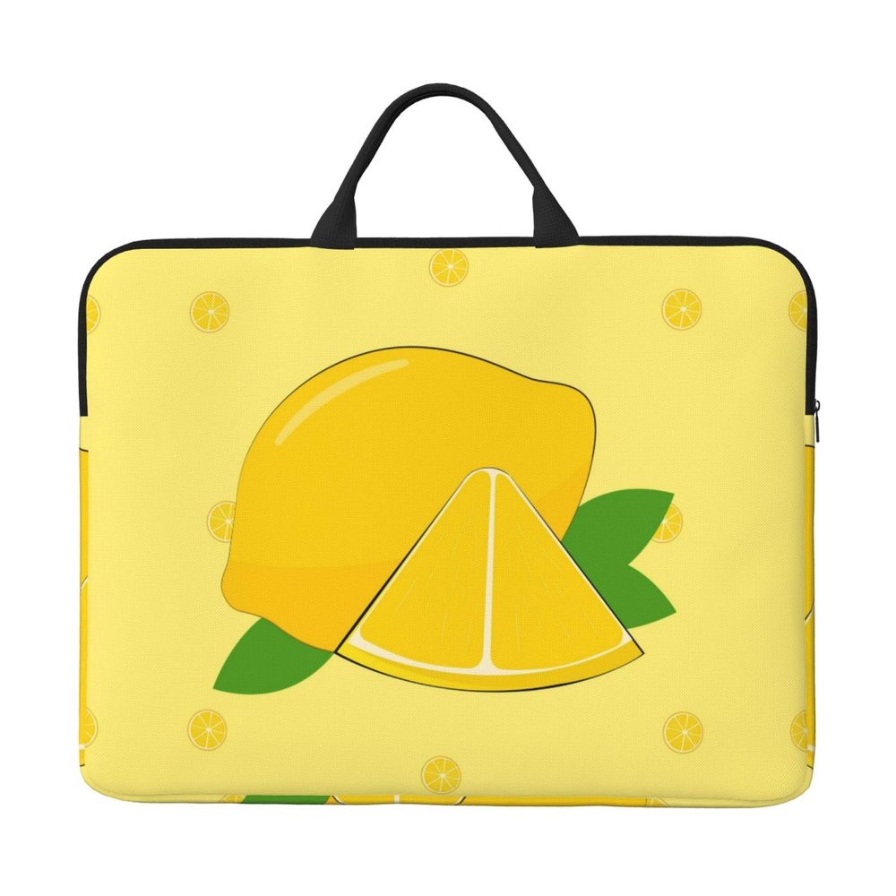 14in Cartoon Lemon Print Laptop Case Sleeve Bag - Travel-Friendly Accessory for Business, and Everyday Use
