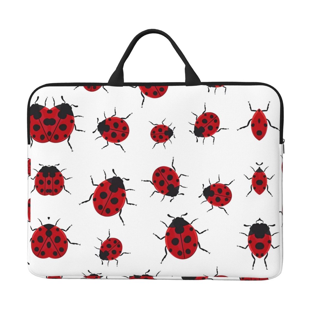 14in Seven Star Ladybird Print Laptop Case Sleeve Bag - Travel-Friendly Accessory for Business, and Everyday Use