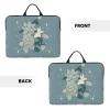 14in White Bauhinia Print Laptop Case Sleeve Bag - Travel-Friendly Accessory for Business, and Everyday Use view 3