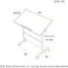 UWYTGF Overbed Table Adjustable Side Table Tilt Top Mobile Standing Desk Laptop Desk On Wheels Rolling Overbed Bedside,B,80x40cm view 3
