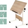 UWYTGF Overbed Table Adjustable Side Table Tilt Top Mobile Standing Desk Laptop Desk On Wheels Rolling Overbed Bedside,B,80x40cm view 4