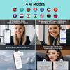 Bluetooth Smart Glasses for Women, AI Translation Glasses Supports 165+ Languages, Build in Mic Speakers, Color Change Lenses Transparent Frame with Polarized UV Protection for Travel & Business view 4